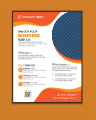 corporate trendy unique business marketing agency flyer