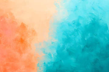 Obraz premium colorful vibrant aged horizontal background with medium turquoise, pastel orange and royal blue color