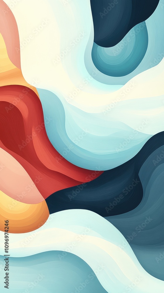 Aufkleber this vibrant abstract background features fluid waves and smooth gradients in a harmonious blend of 