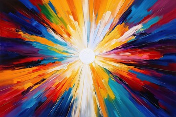 Obraz premium Vibrant Abstract Portrait Symbolizing Renewal and Joy Through Resurrection Art