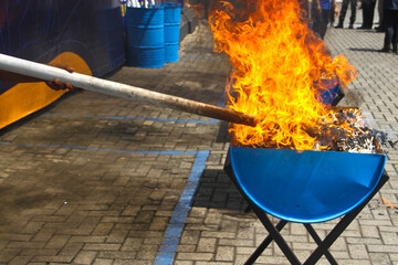 Fire blazing burning illegal cigarettes. copy space, background, fire effect
