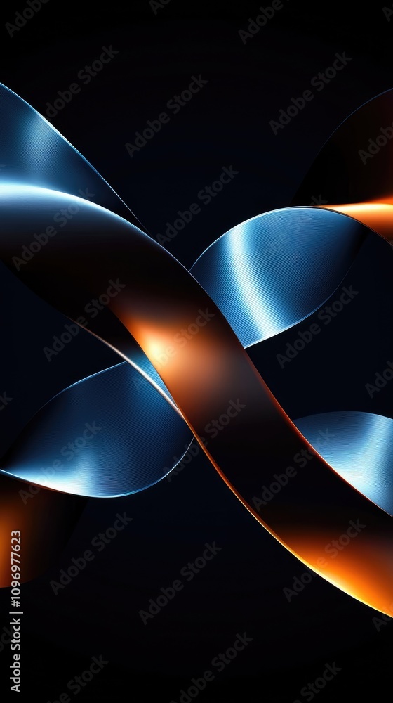 Poster this captivating abstract background features fluid waves and smooth gradients intertwining in a har
