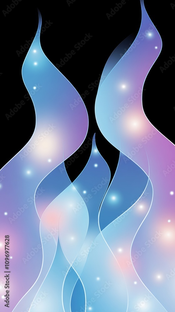 Poster this captivating abstract background showcases smooth gradients and flowing waves in a mix of colors