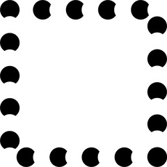 Circle round square border frame. Christmas border - frame. Picture frame 