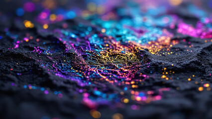 Obraz premium Vivid colored powders creating a festive and artistic display