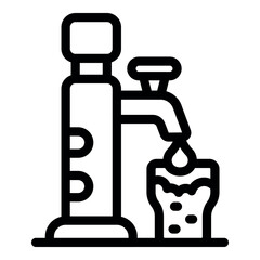 Water dispenser pouring fresh water into a glass, promoting hydration and refreshment