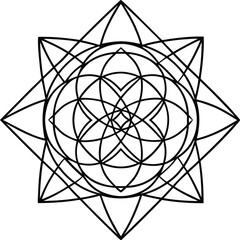  Minimalistic geometric shapes combined with flowing organic lines