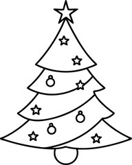 A minimalist Christmas tree decorated 