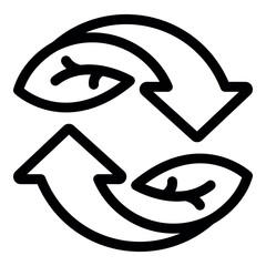 Circular economy promoting recycling and sustainability, featuring leaves and arrows forming a continuous cycle