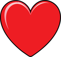 Cute Red hearts vector cartoon illustration for  Valentine's Day