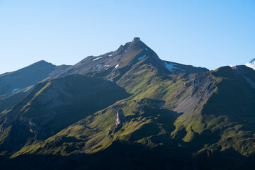 mountains in the snow