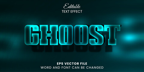 Ghoost text effect, editable street and urban customizable font style.