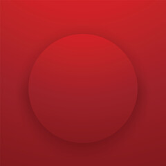 Happy Chinese new year 2025. Chinese new year banner with circle for show product. Greeting card. China frame with lantern on red background.