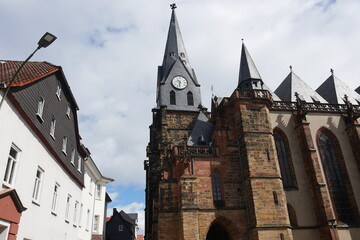 Fototapeta premium Stadtkirche in Friedberg in Hessen