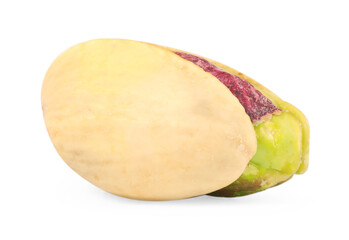 One tasty pistachio nut isolated on white