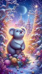 Koalabär in  einer Winterlandschaft