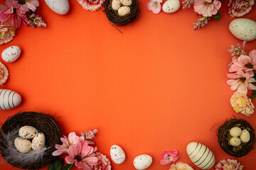 Happy Easter concept with easter eggs