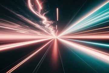 Fantastic Dreamlike Glowscape with Motion and Speed