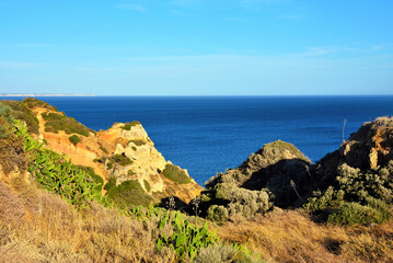 Ponta da Piedade, geological landscape route Lagos Algarve Portugal