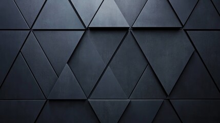 Abstract dark gray triangular geometric pattern background.