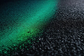 Sapphire Green Illumination on Dark Background with Smooth Color Gradient Design