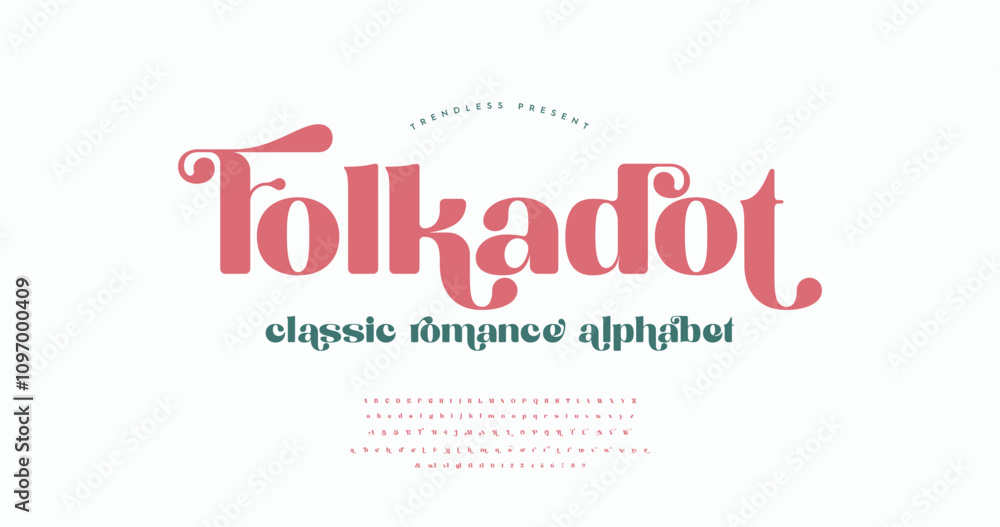 Poster folkadot: a pop-inspired typeface combining classic and modern styles. features elegant uppercase, l