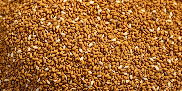 Close-up of Freshly Ground Cumin Seeds, close-up photography, culinary art, spice grinder