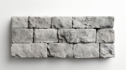Obraz premium Grey Brick Isolated on a Plain Background 