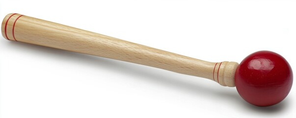 Wooden mallet with red ball head, perfect for various crafts
