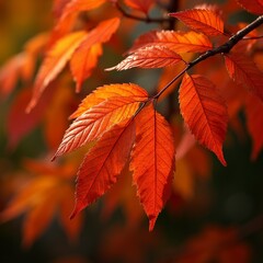 red autumn leaves