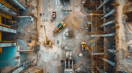 Engineers work with concrete in urban cities showcasing teamwork and precision on largescale infrastructure projects