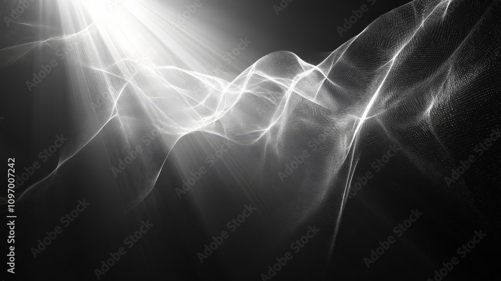 Poster a mesmerizing interplay of light and shadows creating an ethereal abstract background that evokes a 