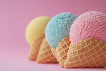 Ice Cream in Waffle Cones: Sweet Summer Treat