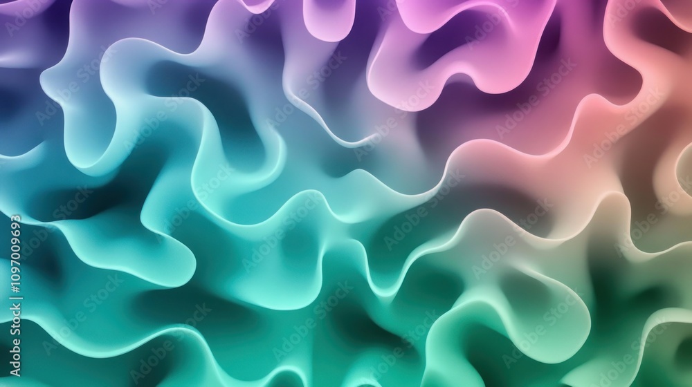 Poster abstract wavy pattern with vibrant colors creating a fluid, dynamic visual effect.