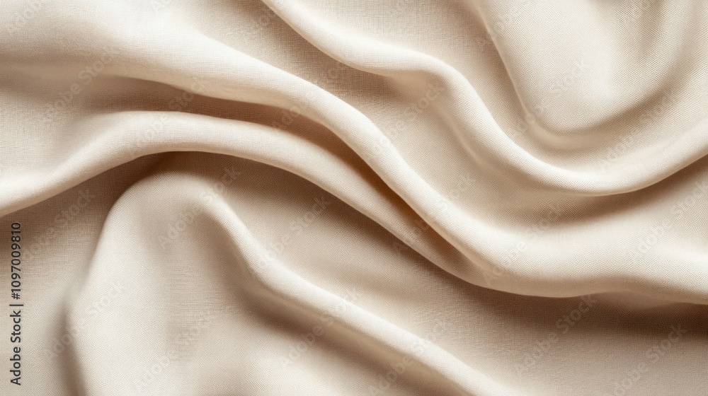 Poster a close-up view of soft, draped fabric showcasing elegant folds and a smooth texture.