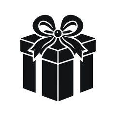 Gift Box isolated on White Background. Simplistic line art and ribbon gift box collection, ideal for minimalist and elegant gifting options.