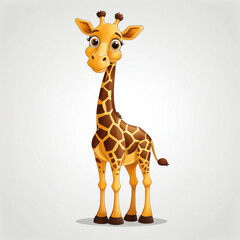 Obraz premium giraffe cartoon isolated on white