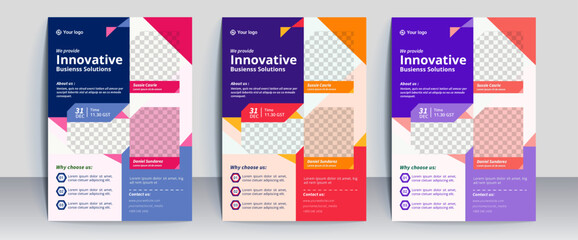 Colorful Modern Corporate Flyer Party Banner  Set Template