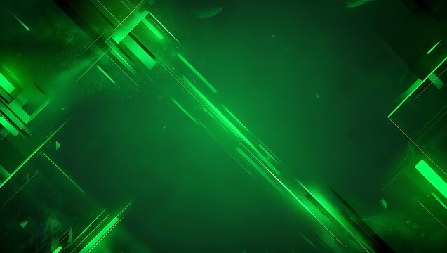 Abstract green gaming background. Generative Ai.
