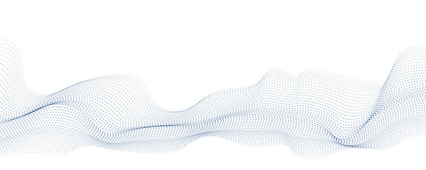 abstract technology background with dots wave.