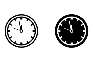Clock icon set. For mobile concept and web design. vector illustration