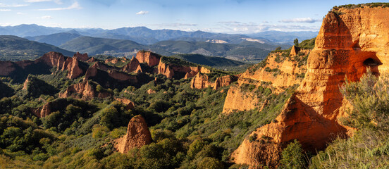 Las Médulas, Orellán viewpoint, Monument-Archaeological Zone of Las Médulas, open-pit mining of...