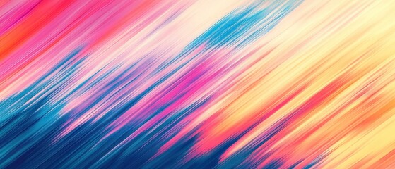 Abstract Diagonal Lines of Pink Blue and Orange Hues