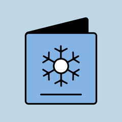 Merry Christmas and Happy New Year greeting card