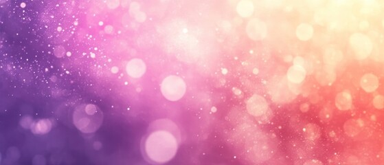 Abstract Pink Orange Glow Background With Glitter