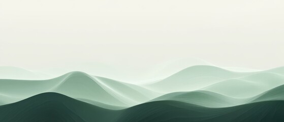 Abstract Green Hillscape Soft Wave Pattern