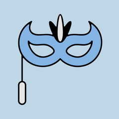 Christmas festive mask vector icon