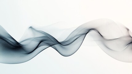 Abstract Gray Wave Lines Swirling Design