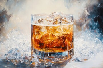 An Iced Brown Drink In A Rocks Glass