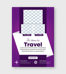Travel agency flyer or poster design